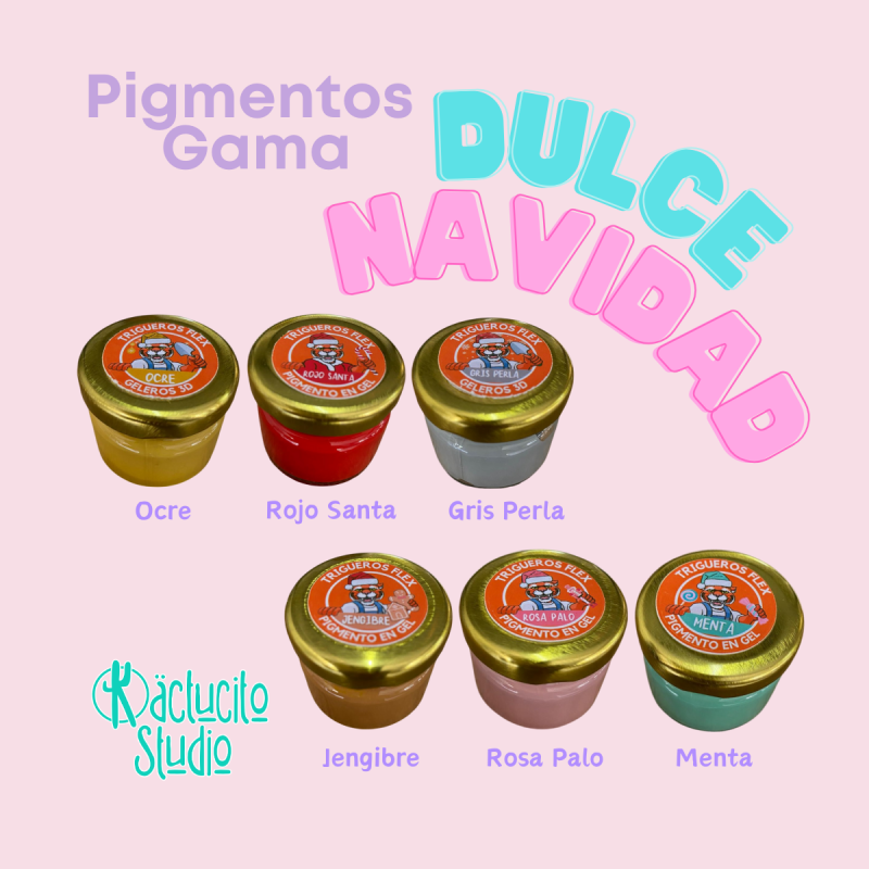 Pigmentos para pasta flexible Trigueros flex Gama| Kactucito Studio