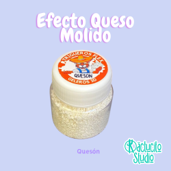 Efecto queso molido para aretes miniatura de pasta flexible o artesanias de comida