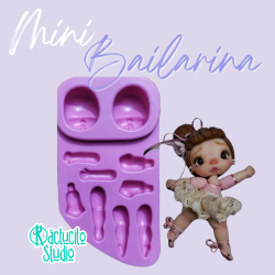 Molde Mini Bailarina de Baby Moñitos by Sara Rito | Kactucito Studio
