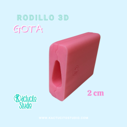 Rodillo 3D Gota 2 cm | Kactucito Studio