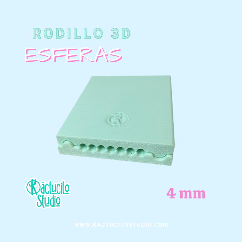 Rodillo 3D Esferas 4 mm | Kactucito Studio