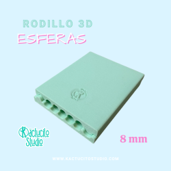 Rodillo 3D Esferas 8 mm | Kactucito Studio