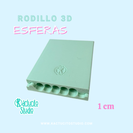 Rodillo 3D Esferas 1 cm para Texturas | Kactucito Studio