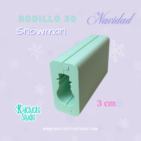 Rodillo 3D Snowman Navidad Texturas | Kactucito Studio