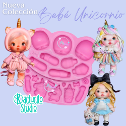 Molde Bebé Unicornio de Vango para Pasta Flexible | Kactucito Studio