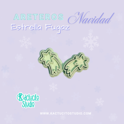 Cortador de aretes estrella fugaz | Kactucito Studio