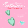 Corazones Alargados Cortadores San Valentín | Kactucito Studio