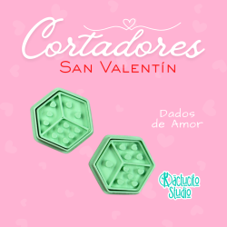 Dados de Amor Cortadores San Valentín | Kactucito Studio
