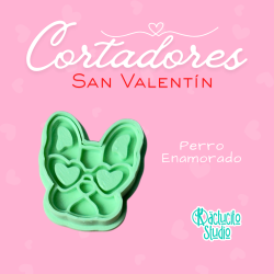 Perro Enamorado Cortadores San Valentín | Kactucito Studio