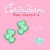Trío de Corazones Cortadores San Valentín | Kactucito Studio