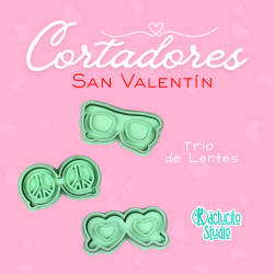 Trío de Lentes Cortadores San Valentín | Kactucito Studio