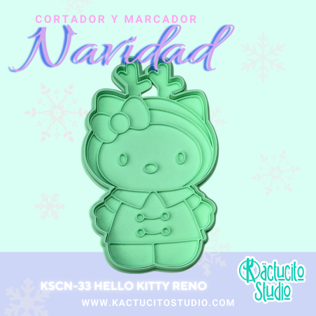 Cortador Hello Kitty Reno | Kactucito Studio