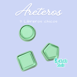 3 Libreros Chicos Areteros | Kactucito Studio