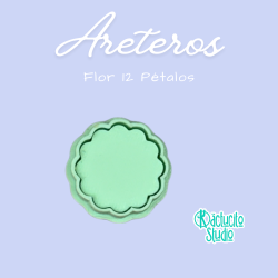 Flor 12 Pétalos Areteros | Kactucito Studio