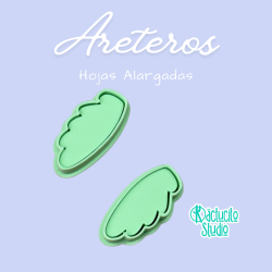 Hojas Alargadas Areteros | Kactucito Studio