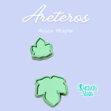 Hojas Maple Areteros | Kactucito Studio