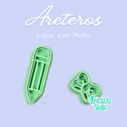 Lápiz Con Moño Areteros | Kactucito Studio