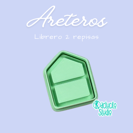 Librero 2 Repisas Areteros | Kactucito Studio