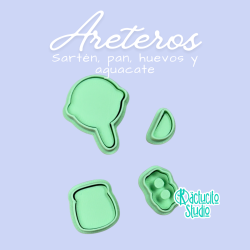 Sartén, Pan, Huevos Y Aguacate Areteros | Kactucito Studio