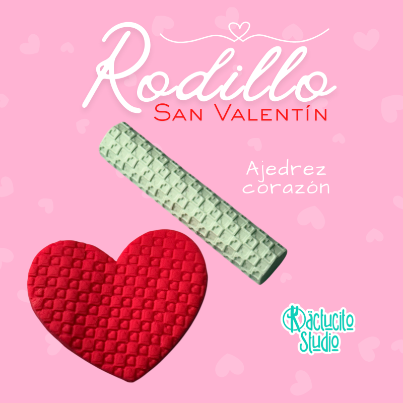 Rodillo Ajedrez corazón | Kactucito Studio