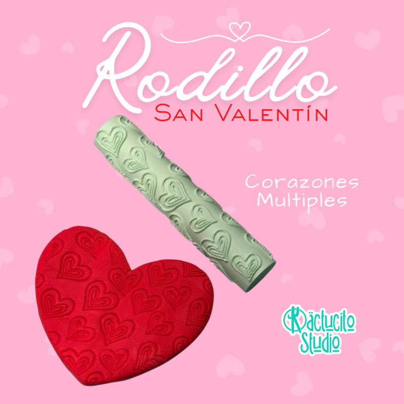 Rodillo Corazones Multiples | Kactucito Studio