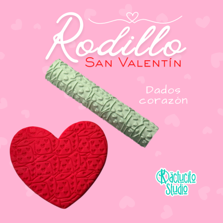 Rodillo Dados corazón | Kactucito Studio