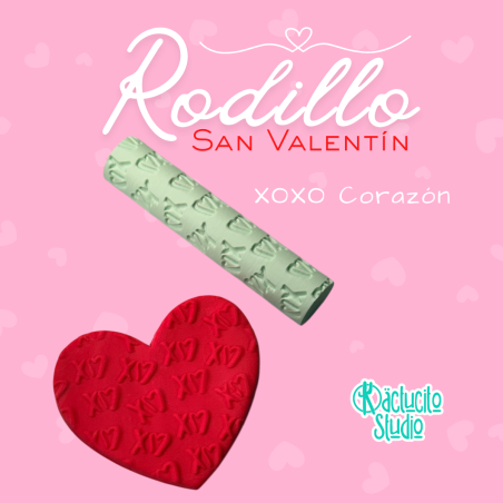 Rodillo XOXO Corazón | Kactucito Studio