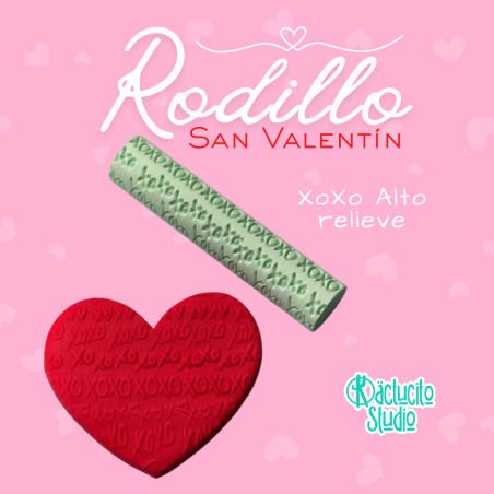 Rodillo XoXo Alto relieve | Kactucito Studio