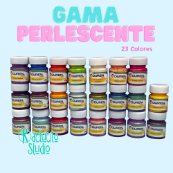 Pinturas acrilicas Duren gama colores perlecentes 23 colores