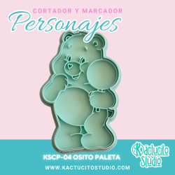 Osito Paleta Cortador | Kactucito Studio