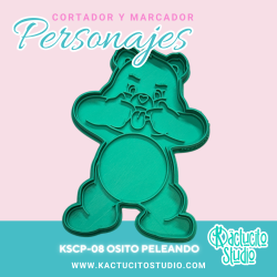 Osito Peleando Cortador | Kactucito Studio