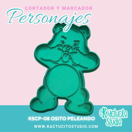Osito Peleando Cortador | Kactucito Studio