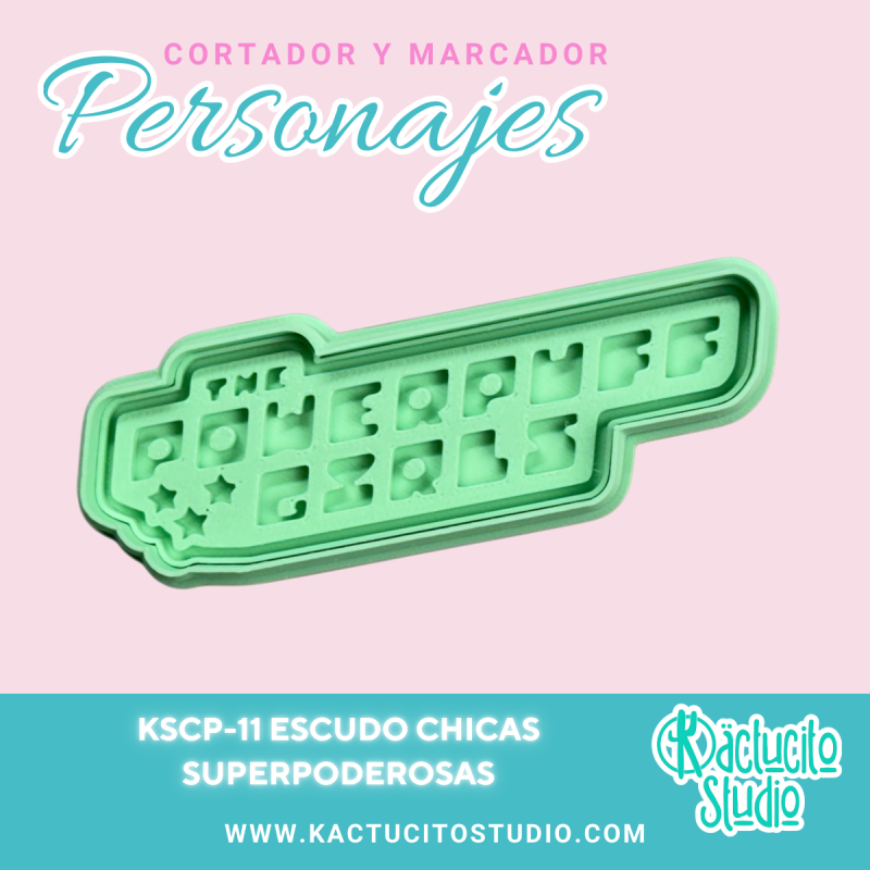 Escudo Chicas Superpoderosas Cortador | Kactucito Studio