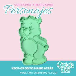 Osito Mano Atrás Cortador | Kactucito Studio