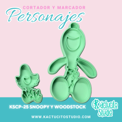 Snoopy y Woodstock Cortador | Kactucito Studio