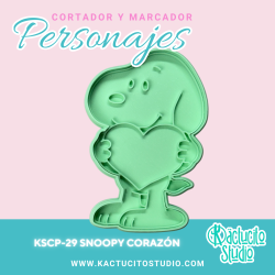 Snoopy Corazón Cortador | Kactucito Studio