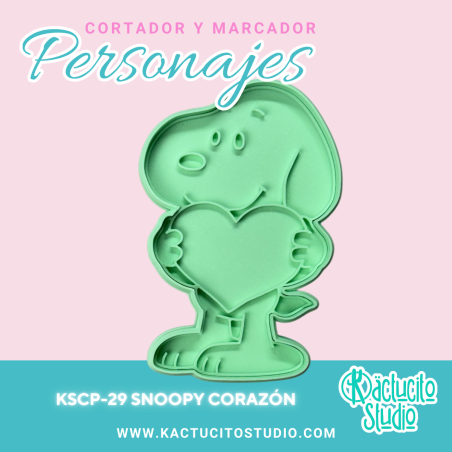 Snoopy Corazón Cortador | Kactucito Studio