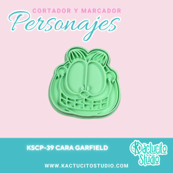 Cara Garfield Cortador | Kactucito Studio