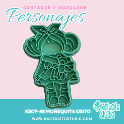 Muñequita Osito Cortador | Kactucito Studio