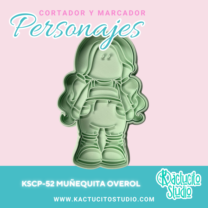 Muñequita Overol Cortador | Kactucito Studio