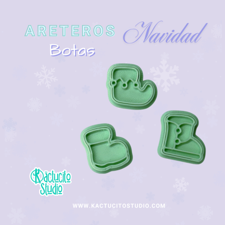 Cortadores para aretes de Botas | Kactucito Studio