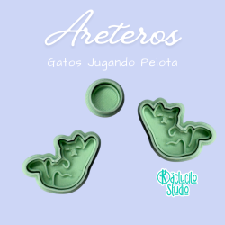 Gatos Jugando Pelota Areteros | Kactucito Studio