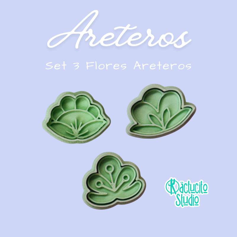Set 3 Flores Areteros Areteros | Kactucito Studio