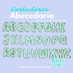 Cortadores Abecedario 4.5 cm Letras Básicas | Kactucito Studio