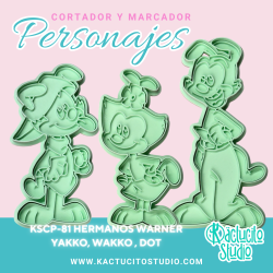 Hermanos Warner  Yakko, Wakko , Dot Cortador | Kactucito Studio