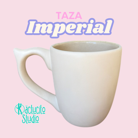 Taza estilo imperial ceramica en blanco para pintar