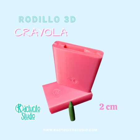 Rodillo de Crayola Pasta flexible o Fondant | Kactucito Studio