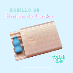 Rodillo 3D Botella de Leche | Kactucito Studio