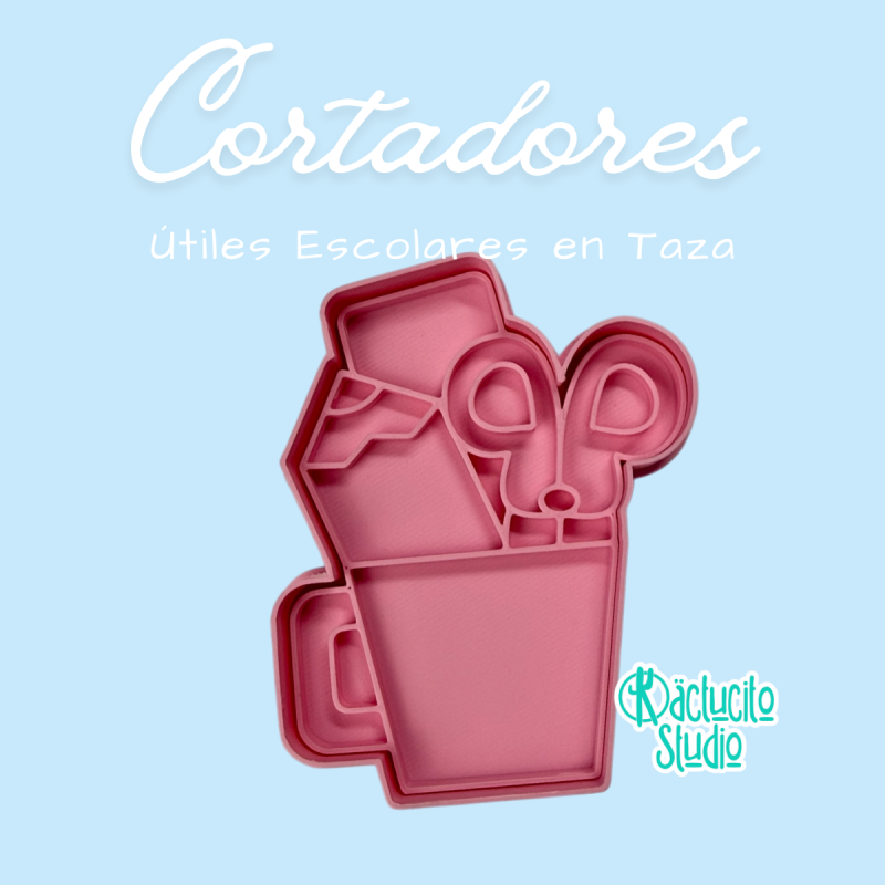 Útiles Escolares en Taza | Kactucito Studio
