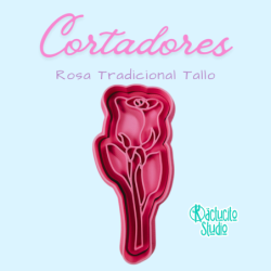 Rosa Tradicional Tallo | Kactucito Studio